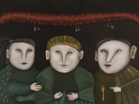 María José Romero, El hijo, óleo sobre tela, 120 x 70 cm., 2023